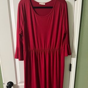 Reb . In J 220 Boutique Red dress
NWOT has pockets,  cotton, dress up/down
SF